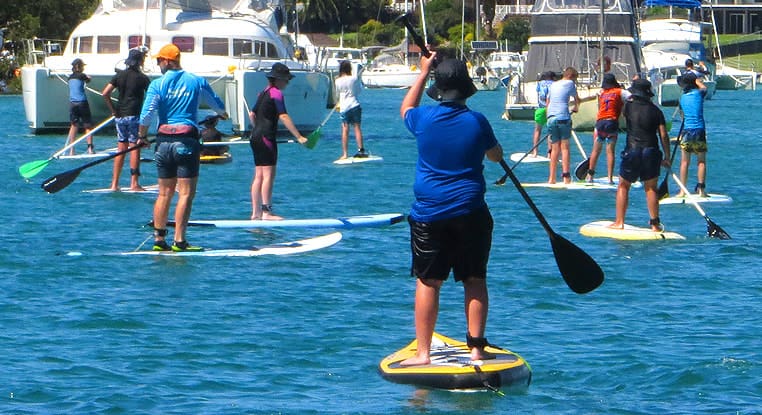 Jervis Bay Kayaks: group stand up paddleboard hire tours